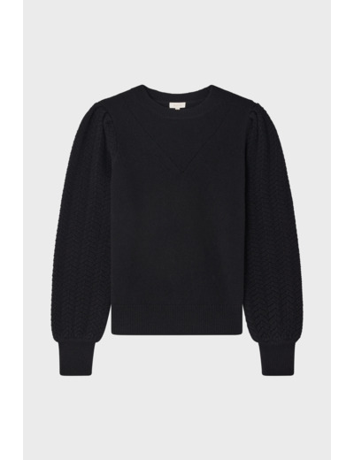 Pull en laine à manches ajourées - JANITA