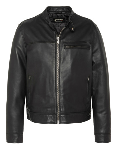 Blouson biker, cuir d'agneau