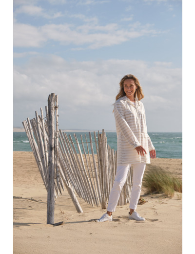 Ciré femme transparent rayé lurex Sonia