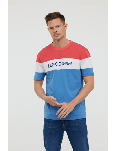 T-shirt à découpes manches courtes avec flocage Lee Cooper poitrine