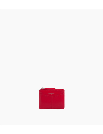 Porte monnaie zippé Charlotte en cuir lisse