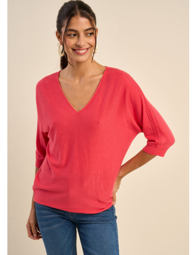 Pull oversize manches chauves souris