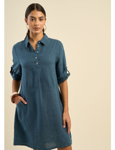 Robe courte en lin