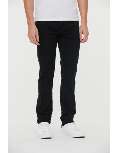 Pantalon straight fit, taille medium haute,jambe ajustée