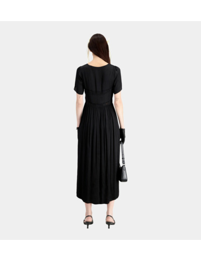 Robe longue mc haut dentelle black