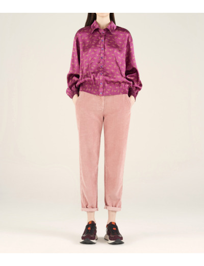 Chemise violet chardon