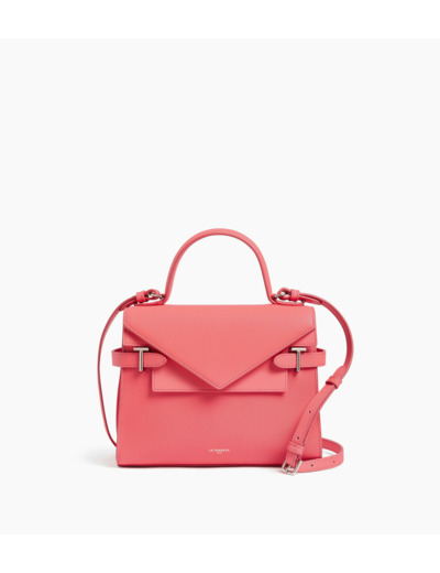 Sac à main double rabat moyen modèle Emilie en cuir signature T