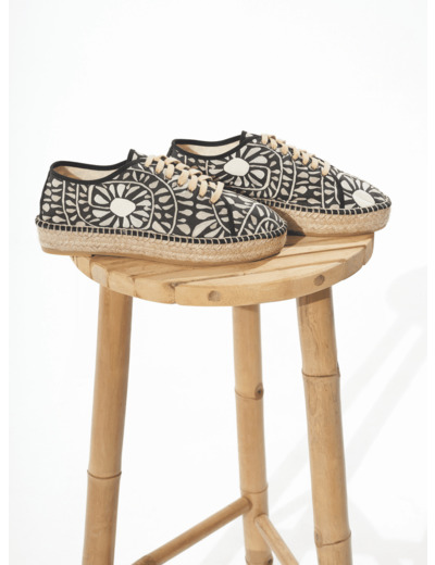Espadrilles marguerite noir