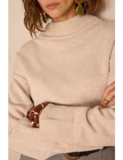 Pull col montant BEN en laine