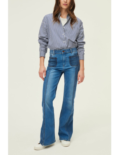 Jean flare bicolore - CLOTHILDE