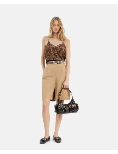 Caraco avec dentelle leopard