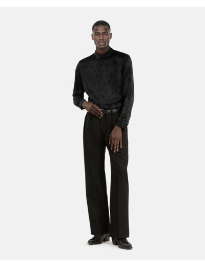 Chemise Jacquard Avec Étoiles Noire black