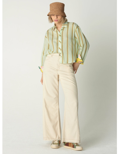 Chemise silène vert d eau