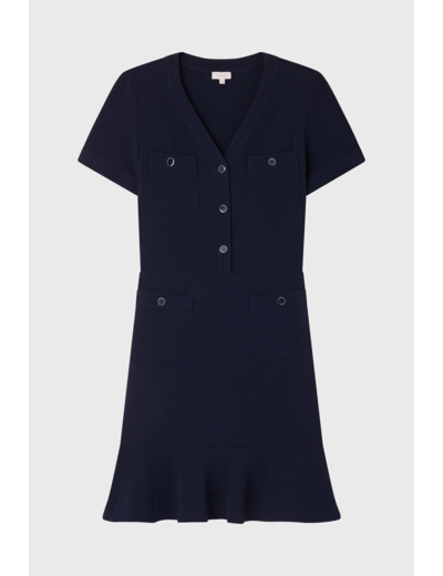 Robe courte cintrée à volants - SYRINN