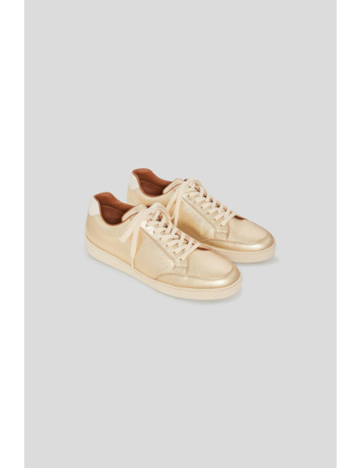 Baskets anna en cuir naturel