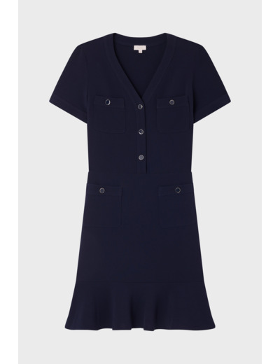 Robe courte cintrée à volants - SYRINN