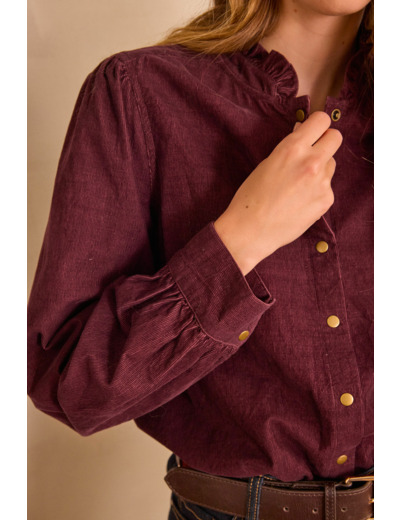 Blouse SERAPHINE en velours 100% coton