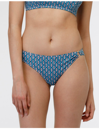 Bas de maillot de bain brésilien en microfibre, imprimé géométrique