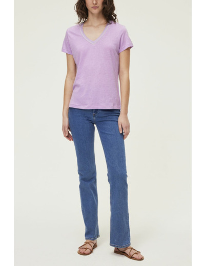 T-shirt V en lin - MAGALI
