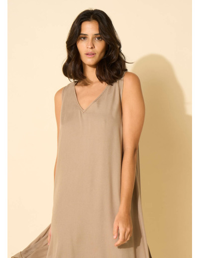 Robe midi à col V