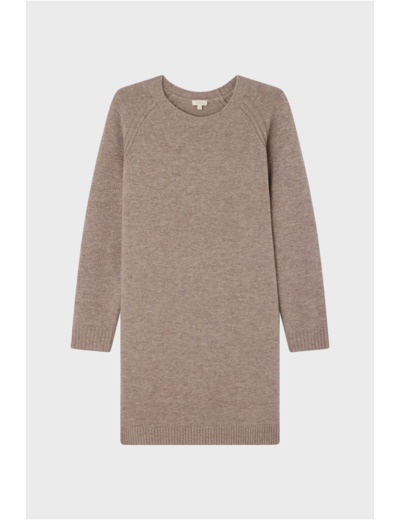 Robe courte et droite en laine - SOLITA