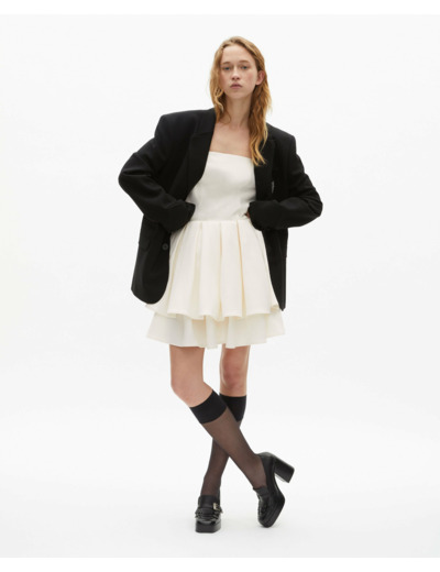 Robe courte bustier ecru