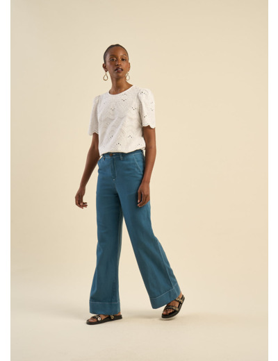 Pantalon jambe large