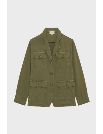 Veste militaire en coton et lin - ROZALIA