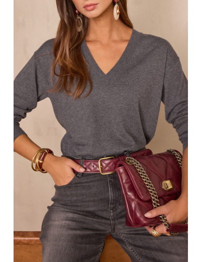 Pull col V BOB en laine