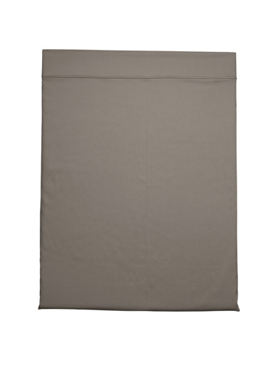 Drap plat Partition Satin de coton Coloris Taupe