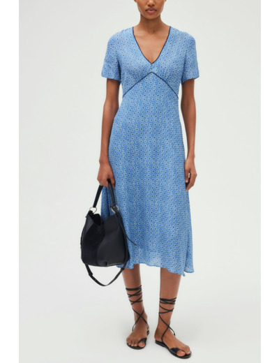 Robe longue cintrée à fleurs - PHILIPPA