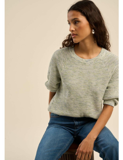 Pull chiné manche 3/4