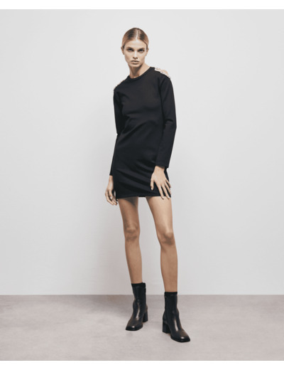 Robe Avec Decoupes Epaules black