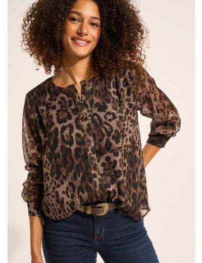 Blouse imprimé léopard