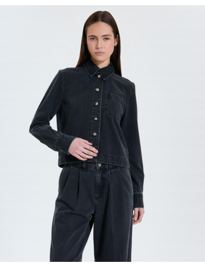 Chemise en jean noire
