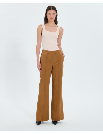 Pantalon fluide tabac