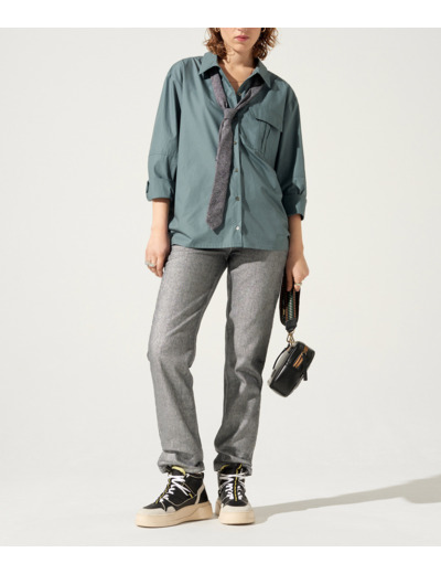 Chemise bleu de gris