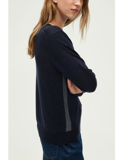 Pull V uni à lurex - JEMMA