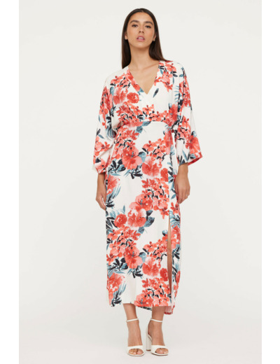 Robe LABIA Ivory AOP Flower