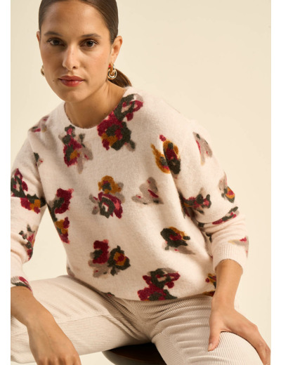 Pull à col rond imprimé