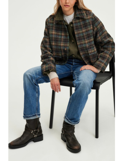 Blouson à carreaux en laine - MARELLE
