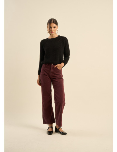 Pantalon en velours à coupe droite