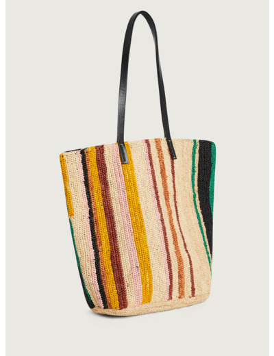 Cabas coloré cloé raphia multico