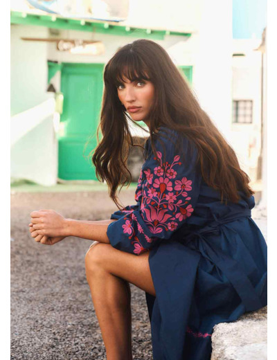 Robe longue détails de broderies