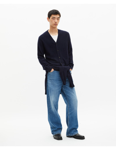 Cardigan en cachemire marine bleu