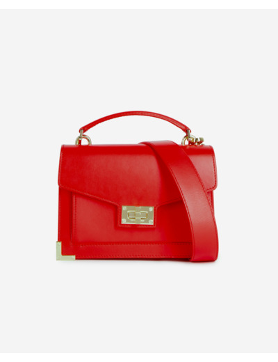 Sac Emily Small En Cuir Rouge orange red
