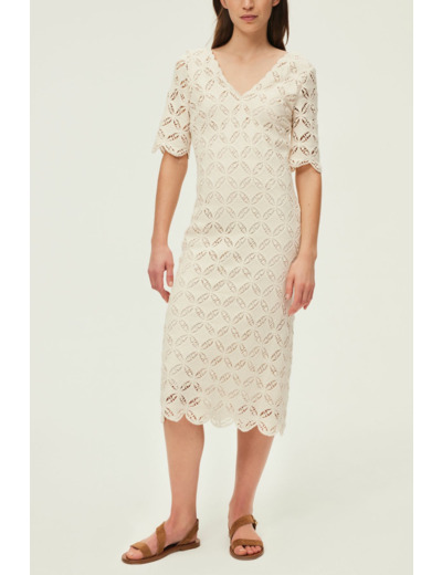 Robe midi brodée - ELLENITA