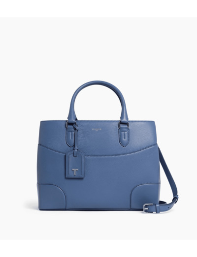 Grand sac à main Romy en cuir grainé et lisse