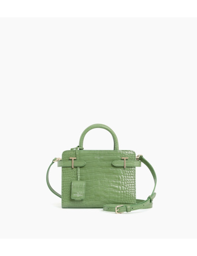 Petit sac à main Emilie en cuir effet croco