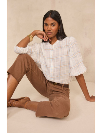 Jean slim et cropped en coton mélangé PATIENCE